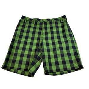 New with tags Adidas Golf Chino Shorts Men Size 32 Plaid Green